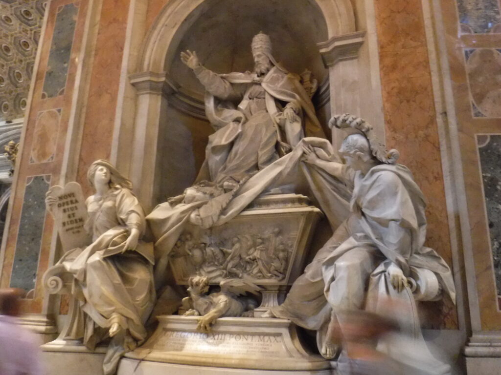 The tomb of Pope Gregory XIII, St. Peter's Basilica, Vatican City